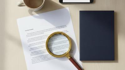Overhead view of a printed job offer letter under a magnifying glass beside a phone and a document booklet